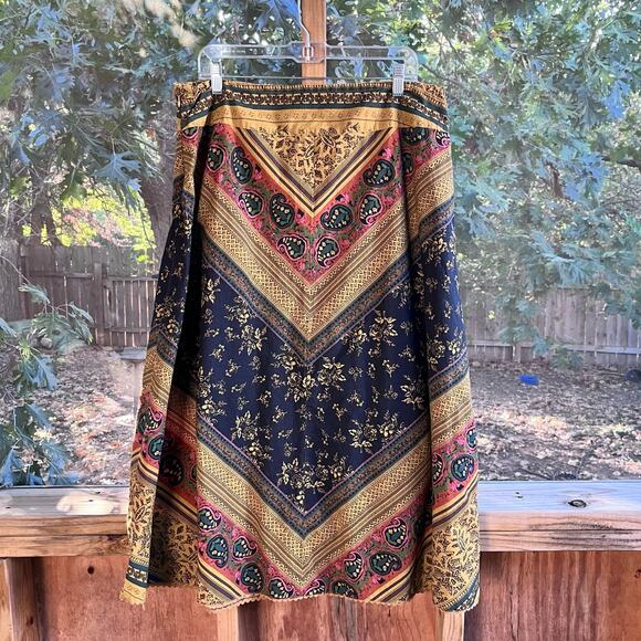The Territory Ahead Women's Vintage Printed A-Line Midi Skirt Size 14 - Picture 1 of 10